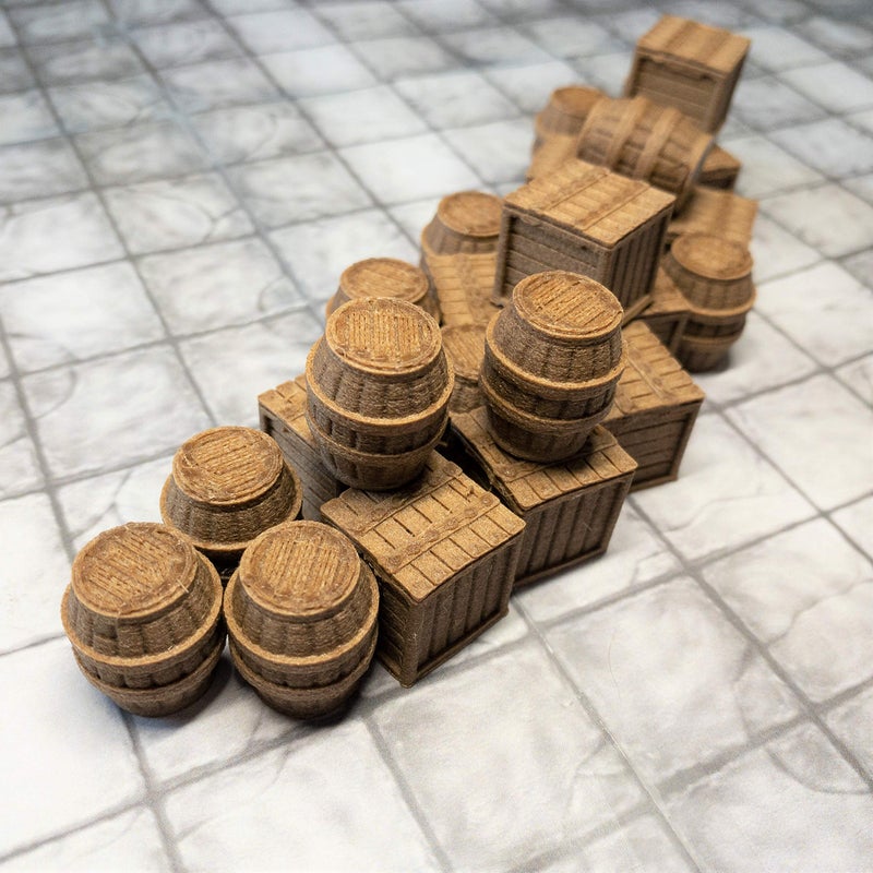 Extruded Gaming Oak Crates and Barrels - Image 4